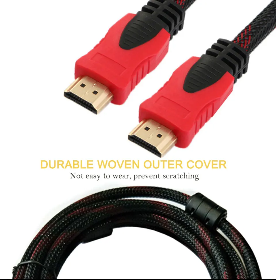 HDMI Cable video cables Gold Plated 1.4 1080P 3D Cable for HD TV LCD Laptop PS3 Projector Computer HDMI to HDMI cable 1 (7)