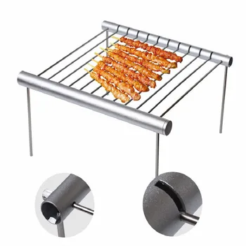 

Portable Stainless Steel BBQ Grill Folding BBQ Mini Pocket BBQ Grill Barbecue Accessories For Outdoor Home Park Use