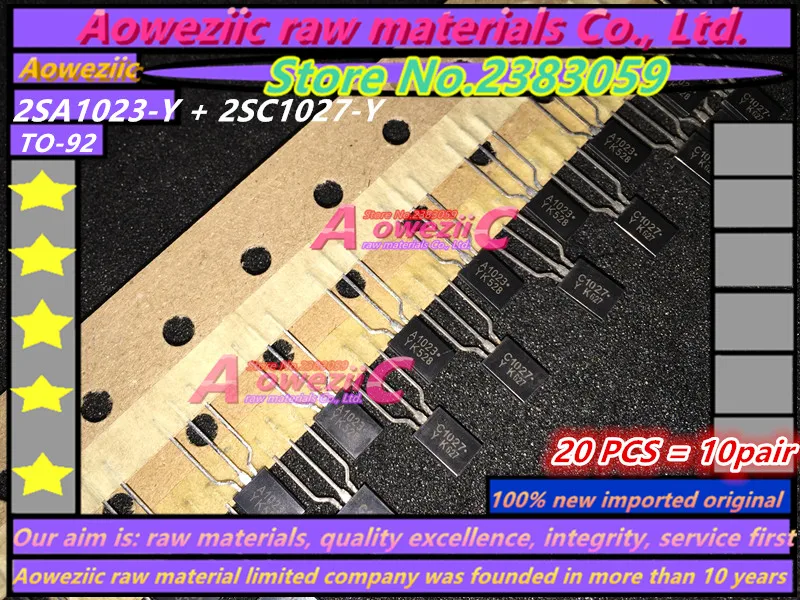 

Aoweziic 100% new imported original 2SA1023-Y 2SC1027-Y KTA1023-Y KTC1027-Y A1023 C1027 TO-92 power triode ( 1 pair )
