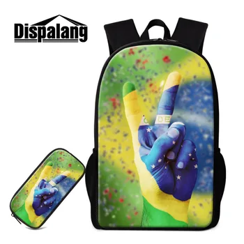 

Dispalang School Bags Set for Teenager Boys Bookbag and Pencil Bag Primary Bagback Sports Fans Backpack with Pencil Case