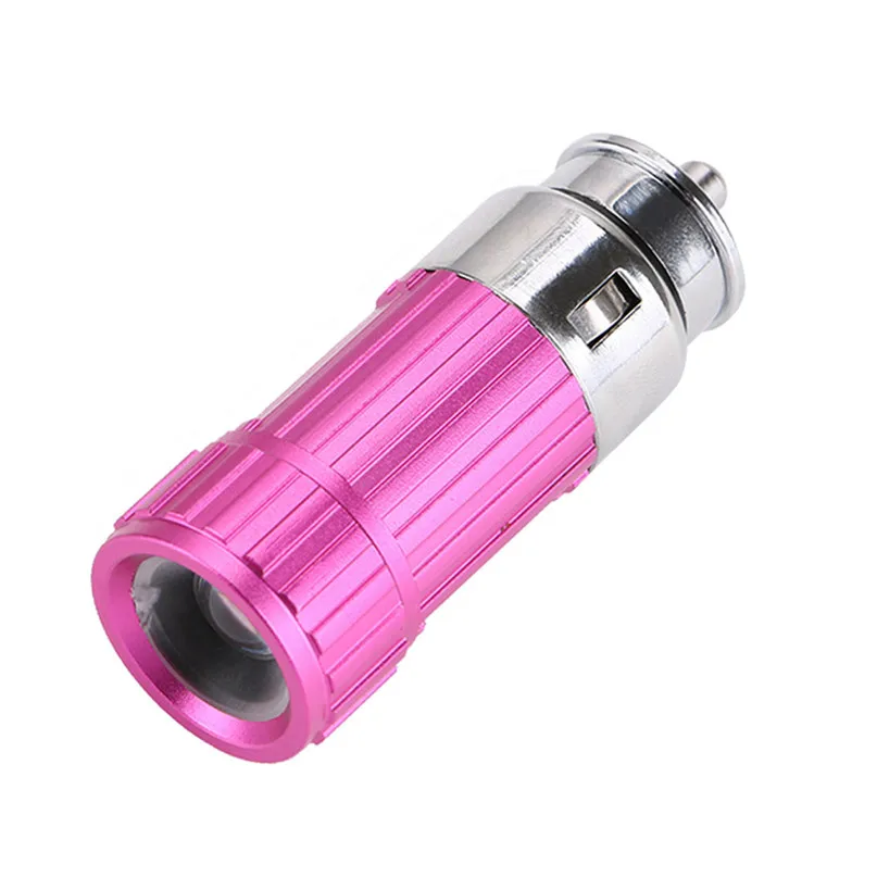 Cigarette Lighter Flashlight Bicycle Headlight LED Car Cigarette Lighter Vechicle Charging Flashlight Torch Lamp #2n25 (7)
