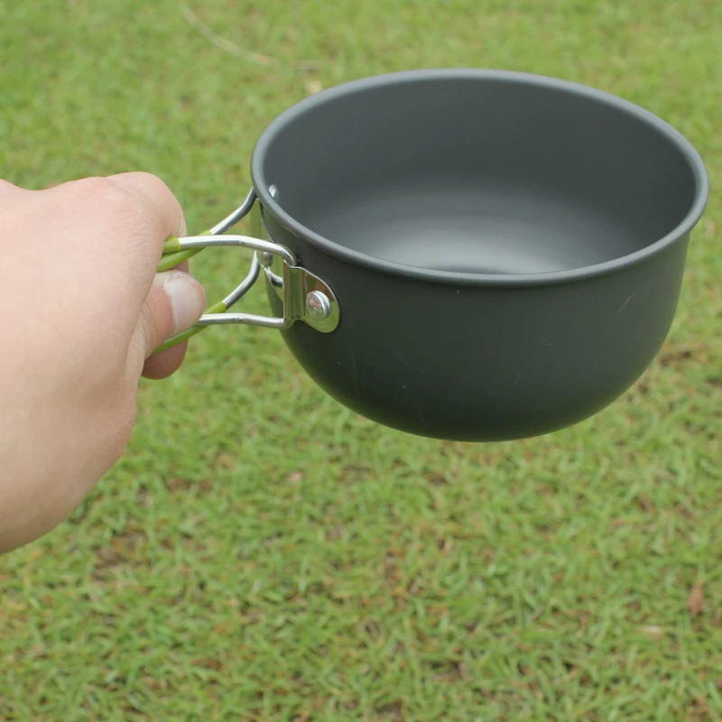 Aluminio plegable tazón olla de cocción portátil acampar al aire libre picnic cocina vajilla caldera Aluminio plegable tazón olla de cocción portátil acampar al aire libre picnic cocina vajilla caldera