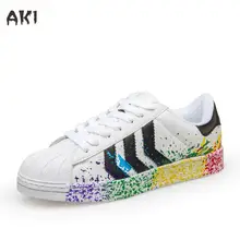 2017 Men Femme Casual Shoes Designer Trainers Breathable Runs Chaussure Lace up Superstars Men Shoes Classic