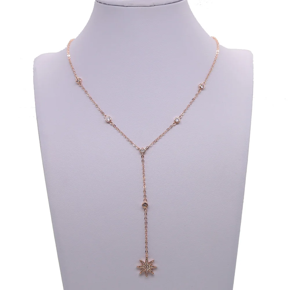 Ювелирные изделия женские новые колье ожерелье Макси нортстар ожерелье с удлиненной цепью