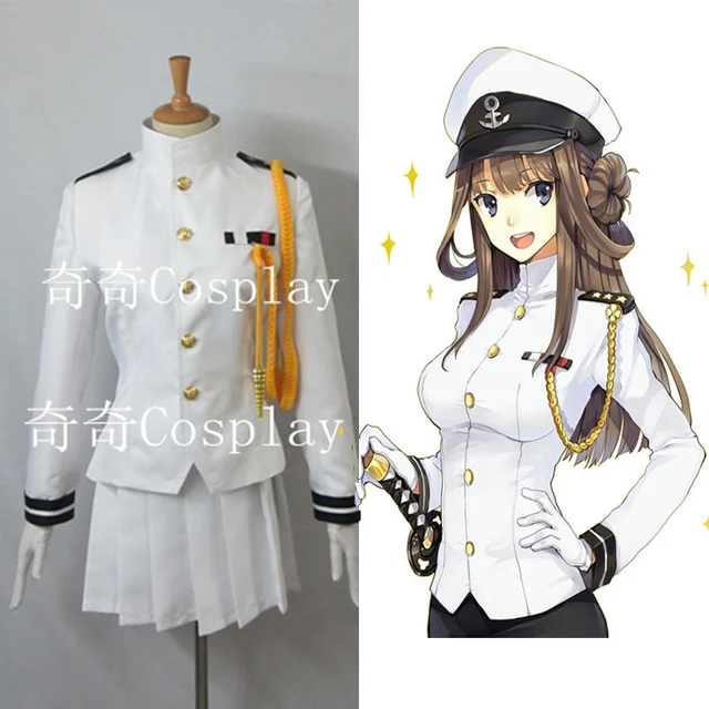 Kantai Collection Admiral Cosplay Costumes Suit Cartoon Battleship Cos
