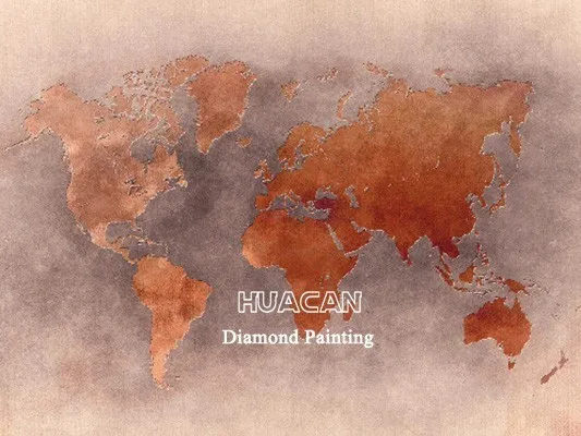 Huacan 5D DIY алмазная живопись карта мира вышивка полный квадратный Стразы картина, Алмазная мозаика домашний декор - Цвет: AP5651