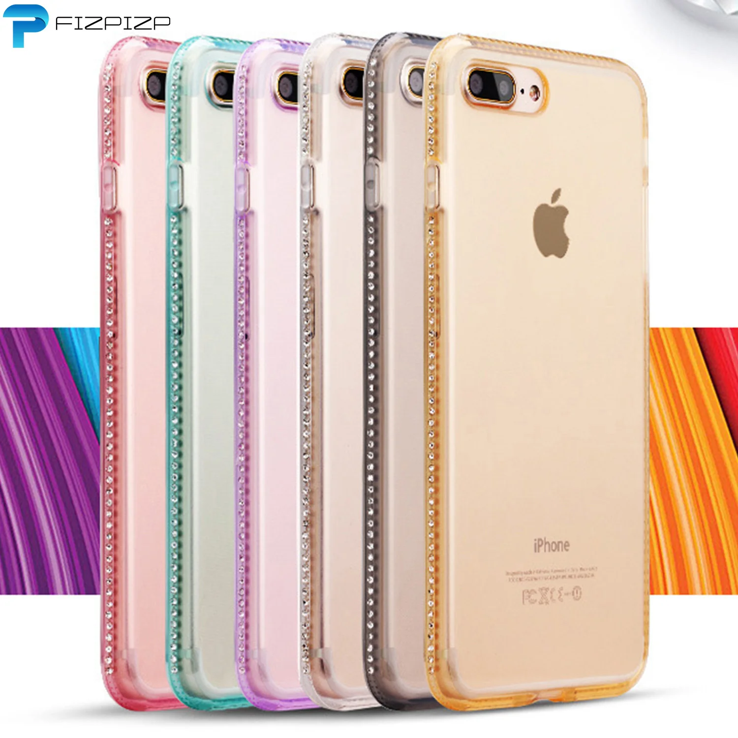 

Bling Diamond Case for iPhone Xs Max XR X iX 7 8 Plus 6 6s Plus 5 5s SE Fashion Cute Silicone 7Plus 8 Transparent Soft TPU Cover