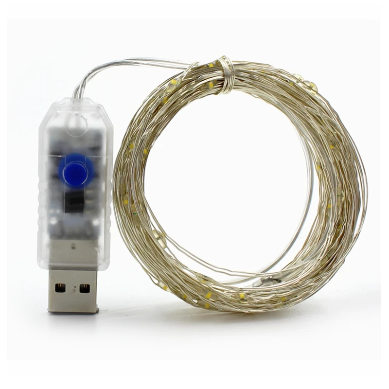 

Led String Lights 10M 5V USB Powered Copper Wire String Holiday Outdoor Fairy Lights Christmas Festival Wedding Party Lights