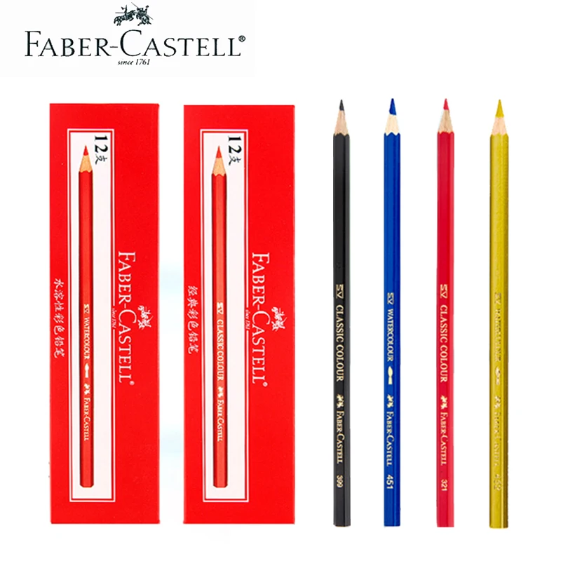 12 шт. водорастворимые цветные карандаши Faber Castell промышленные фигурки ручной