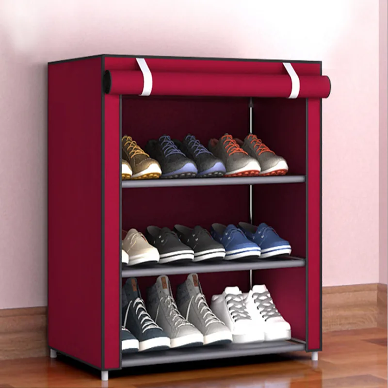 Simple Non woven Fabric Storage shoes rack dust proof storage shoe