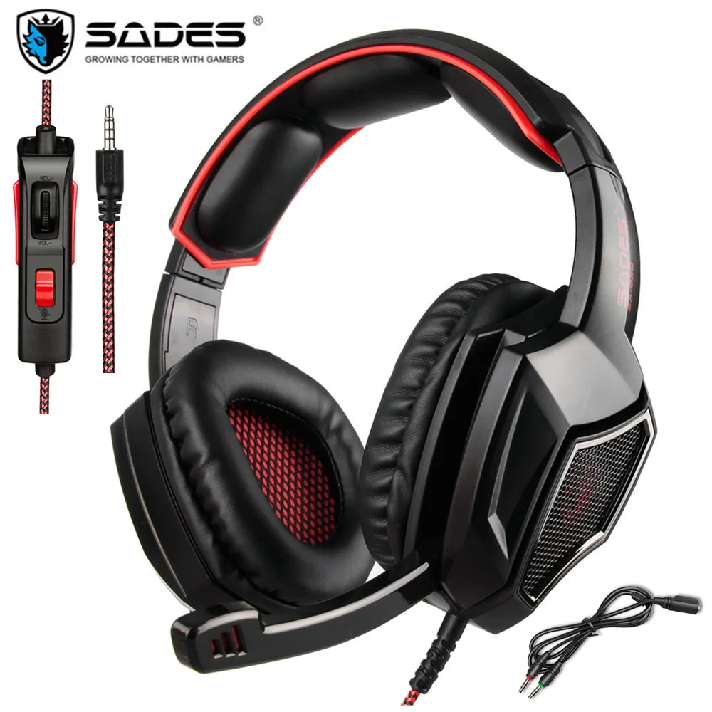 Игровая гарнитура SADES SA920 Plus для PS4 игровые наушники с микрофоном Xbox one ПК телефона