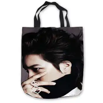 

Custom Canvas EXO (2) ToteBags Hand Bags Shopping Bag Casual Beach HandBags Foldable 180911-04-72