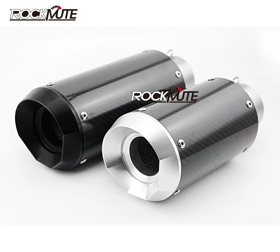 

Motorcycle Accessories Stainless Steel Carbon Fiber New Racing Exhaust Muffler Pipe for 60mm Universal Motorcycle, Street Bike