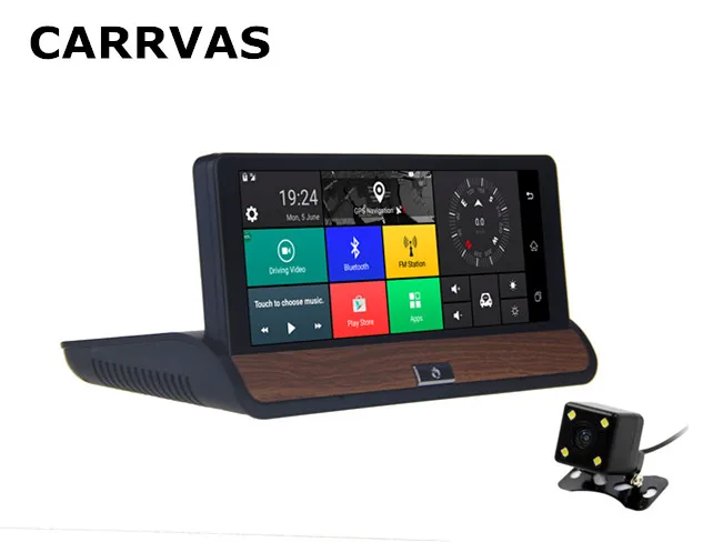 

CARRVAS Car DVR GPS Navigation 7 inch Android Navigator 3G dash cam Video Auto recorder Camera with two cameras FHD 1080p