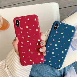 Чехлы Moskado для iPhone 8 7 6 6s Plus XS max XR X Мягкая ТПУ задняя крышка креативный маленький цветочный звезда чехол для телефона пары Coque чехол