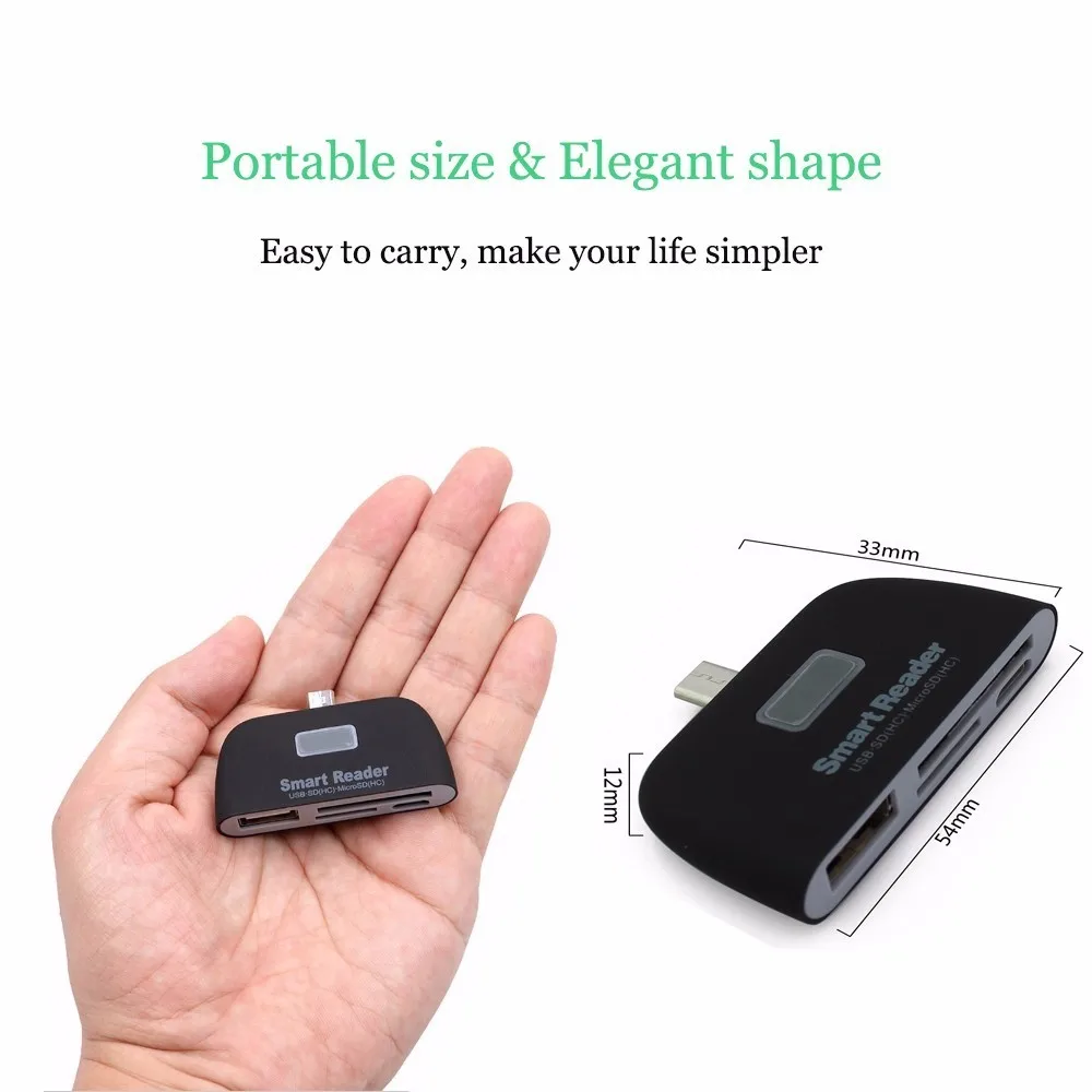 CHYI 4 in 1 OTG to USB 2.0 Smart Card Reader SD TF CardReader USB2.0 Card Adapter with Micro USB Port For Android SmartPhone CHYI 4 in 1 OTG to USB 2.0 Smart Card Reader SD TF CardReader USB2.0 Card Adapter with Micro USB Port For Android SmartPhone
