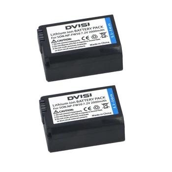 

2Pcs 7.2V 2000mAh NP-FW50 FW50 NPFW50 Battery for Sony Alpha 7 7R II 7S a7S a7R II a5000 NEX-7 SLT-A37 DSC-RX10 RX10 II III 7SM2