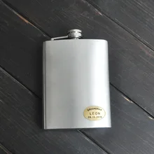 Именная фляжка, Заказная фляжка с гравировкой, подарок свидетелю, карманная фляжка из нержавеющей стали, подарок на свадьбу