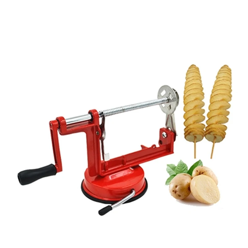 High quality Metal Stainless Steel Spiral Vegetable Slicer Potato Tower