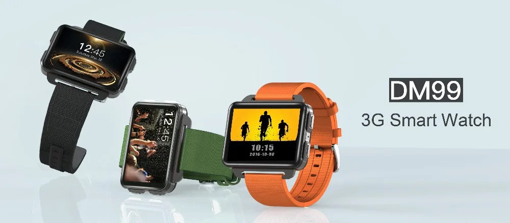 DM99 Смарт часы MTK6580 Android 5,1 Smartwatch 2,2 дюймов экран 1200 мАч батарея 1 Гб+ 16 Гб Wifi 3g WCDMA PK I5S DM98 DM2018