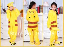 Cartoon Animal Pokemon Pikachu Onesies for Children Onesie Pajamas Jumpsuit font b Hoodies b font Sleepwear