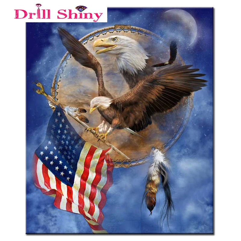 

new 5D Diamond Embroidery Rhinestones arts needlework diy Cross Stitch Home Decor Diamond Painting animal eagle