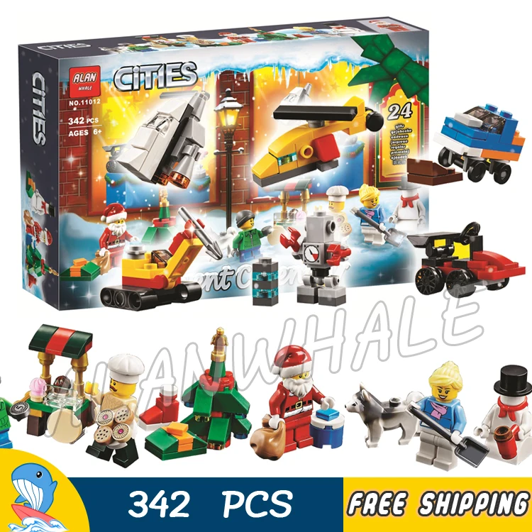 

342pcs DIY City Advent Calendar 11012 Model Building Blocks Toys Bricks Compatible with Lego