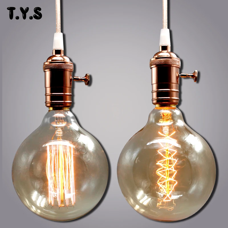 Винтаж лампа E27 декоративные Edison ЛАМПЫ ЗАТЕМНЕНИЯ лампы накаливания 110 В 220