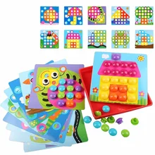 46 шт. Детские Ранние развивающие игрушки Pegboard гриб пазл для ногтей композитная картина DIY креативный мозаичный Набор пазлов Пазлы игрушки