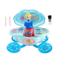 Disney Принцесса Дети игрушки Парикмахерская девочки игрушки тыквенная карета ребенок макияж девушка Косметика дом игрушки подарки может