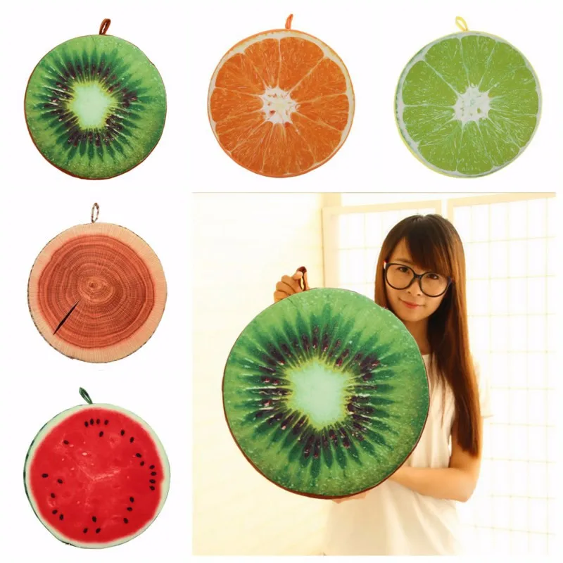  LREA 33/40cm Design 3D Fruit Style PP Cotton Office Chair Back Cushion Sofa Throw Pillow Trending F - 32800488628