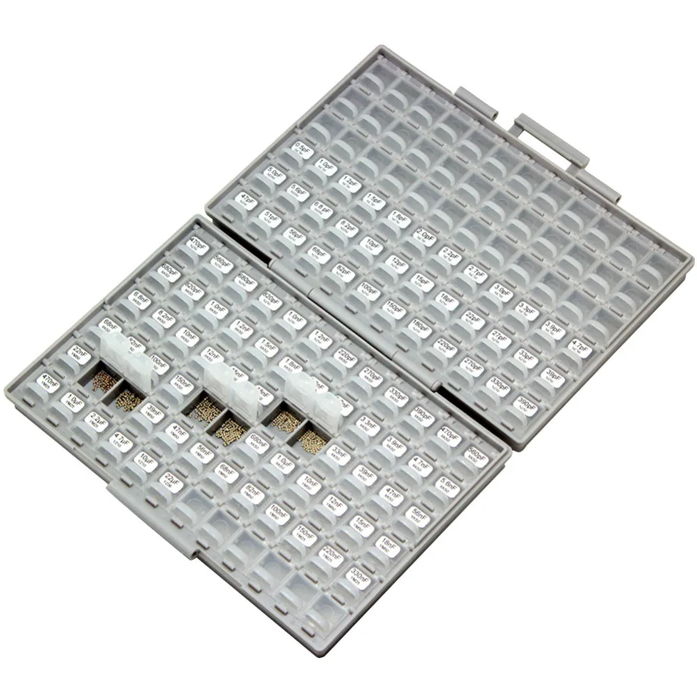 AideTek SMD/SMT 0805 커패시터 박스 키트, 102 값, 102V x 50 개, X7R NPO Y5V YAGEO 커패시터 어소트먼트 박스 키트, 플라스틱 C0850, 신제품