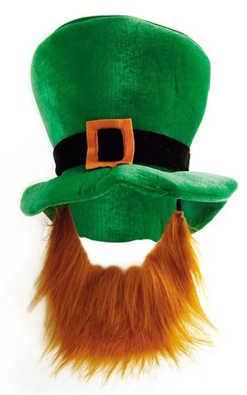 Вечерние шляпы на день ирландского Святого Патрика; нарядное платье; Шут; Топ; шляпа; костюм борода; карнавальный костюм; фестиваль; Рождество