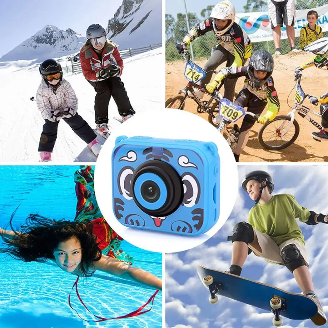 

Children Outdoor Sports Portable Cute Waterproof 500mAh Drop Take Photos, Record Video Resistant Mini Camera