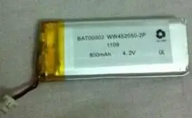 

Free shipping 10pcs/lot WW452050-2P 800mAh 4.2V 452050 402050 -2P li-polymer lithium rechargeable battery