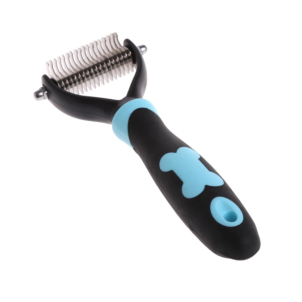 Собака кисточки Dematting Уход за лошадьми Deshedding инструмент расческа-триммер грабли 10/13/18 лезвия