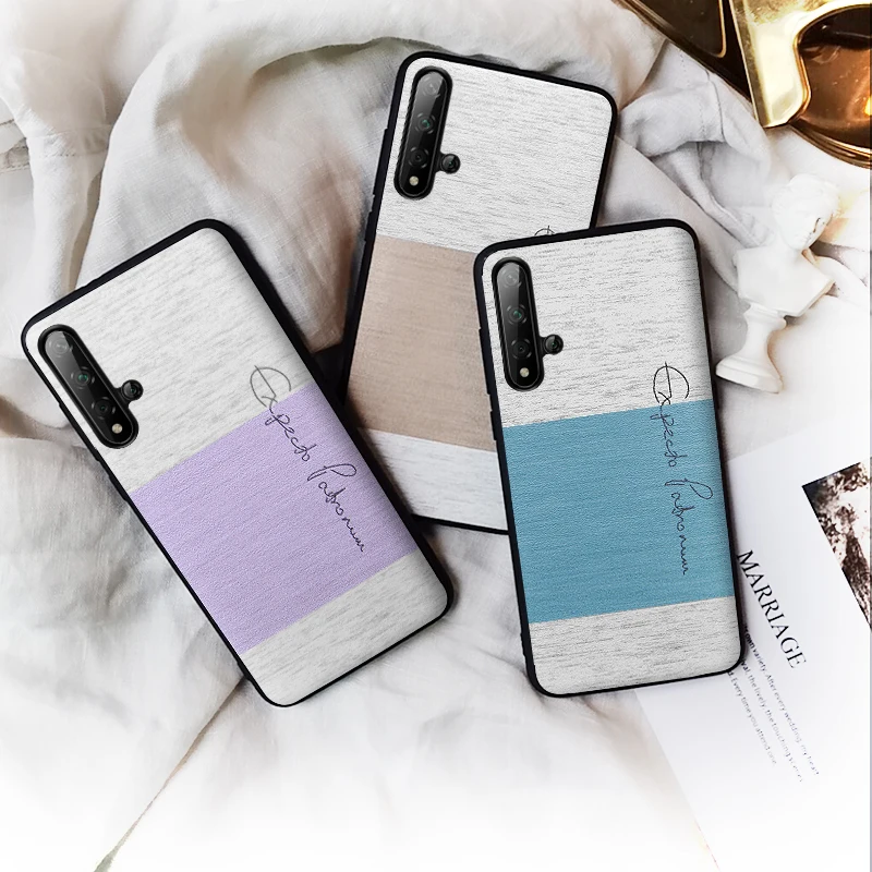 Honor 20 Pro чехол Mofi для huawei Honor 20 чехол Pro задняя крышка губчатая хлопковая ткань мягкий для huawei Honor 20 Pro Чехол фиолетовый розовый