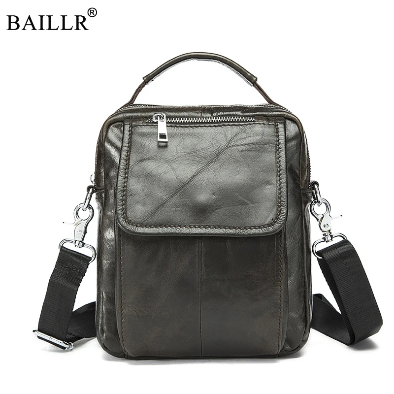 

Genuine Leather Crossbody Bags for men Small Flap Casual Handbags Messenger Shoulder Bag designer high quality zipper office bag