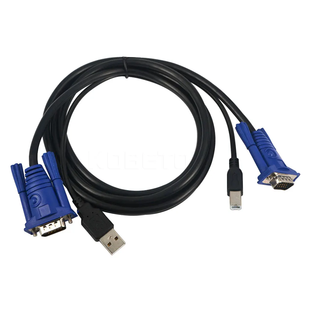 Kebidumei USB KVM 4 порта Селектор VGA печать Авто переключатель мониторная коробка VGA сплиттер V322 USB 2,0 KVM переключатель с 4 шт VGA кабель