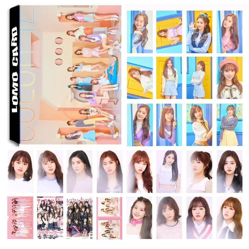 

30Pcs/set KPOP IZONE Girls Team Album La Vie en Rose Photo Card PVC Cards Self Made LOMO Card Photocard