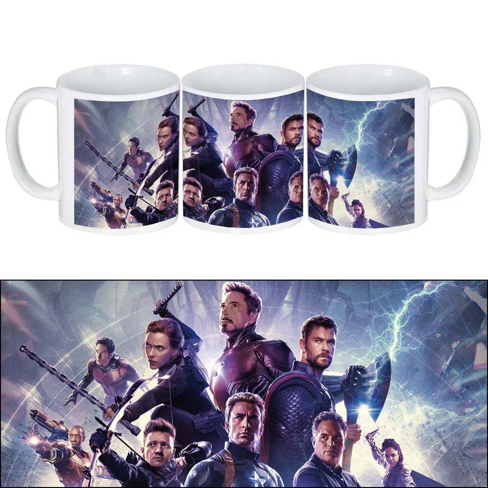 

Heros Cearmic Coffee Milk Cup Avengers Endgame Hulk Iron Man Captain America Mug