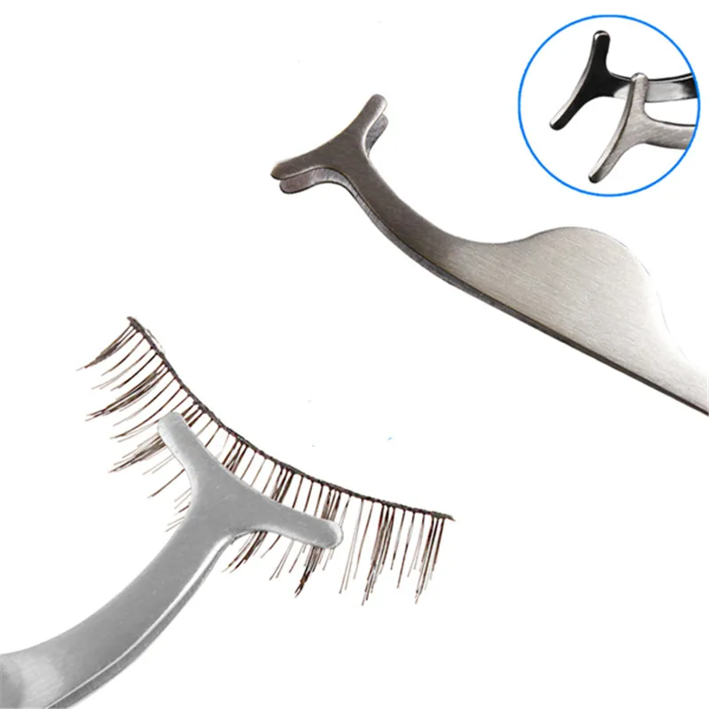 New Fake False Eyelash Eye Lashes Extension Applicator Remover Clipper Tweezers Makeup Clip Tool