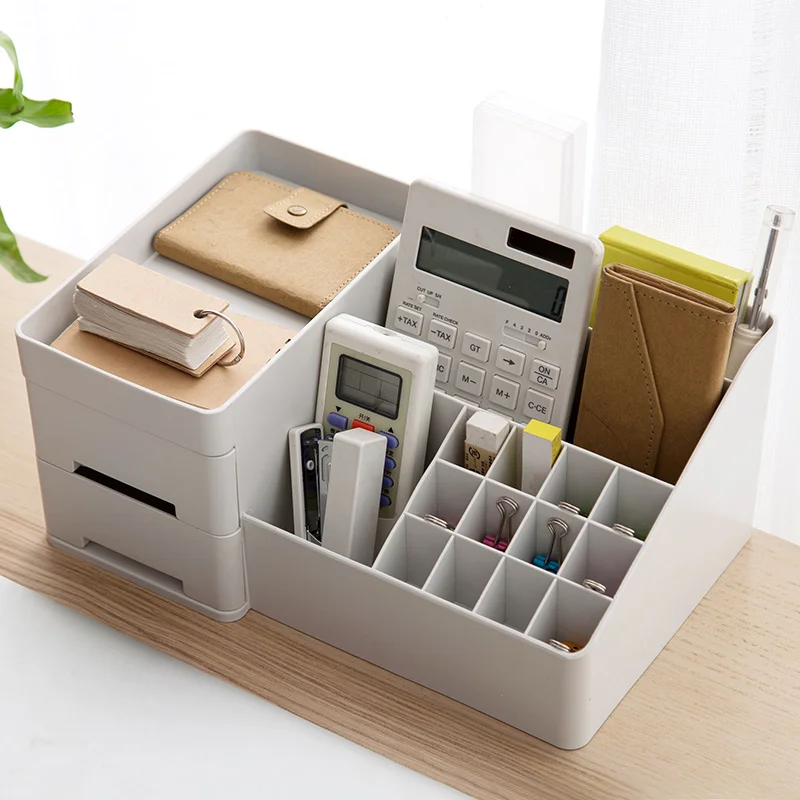 Cosmetic Storage Box Dressing Table Storage Rack Desktop Drawer Multi-grid Lipstick Rack Makeup Organizer Storage Container8