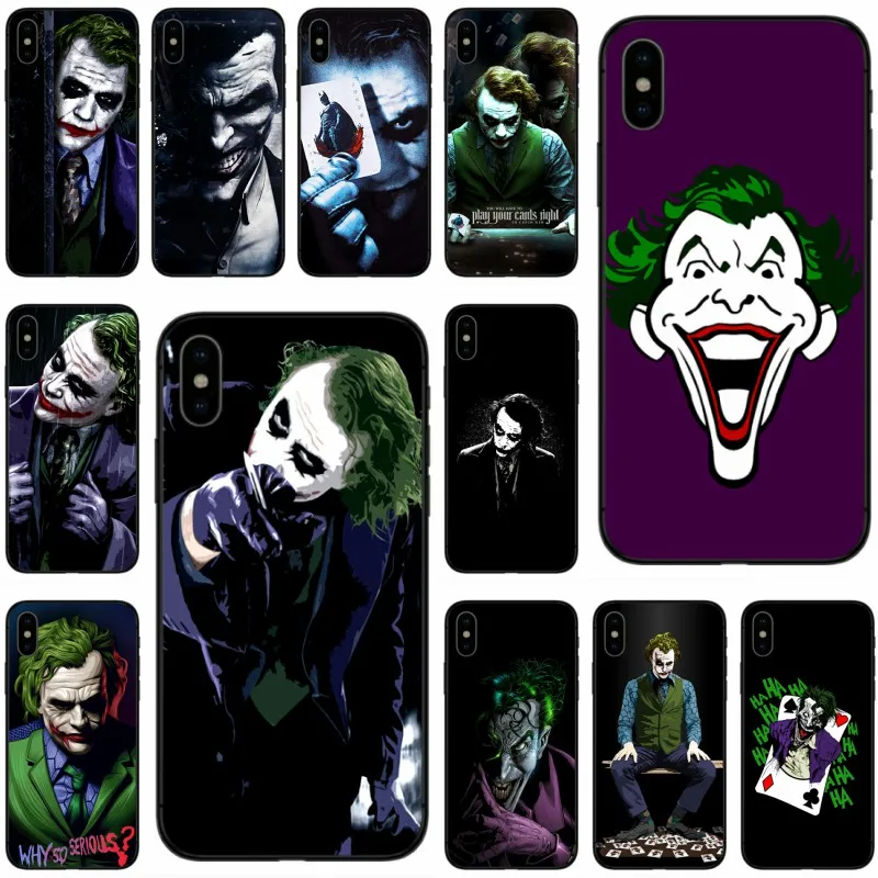 

Batman Dark Knight Joker Cover Soft Silicone black Phone Case For iPhone X XR XS MAX 5 5C 5S SE 6 6S Plus 7 8 Plus
