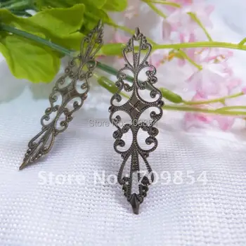 

free shipping!! 100pcs/lot 15*57mm antique bronze filigree connector jewelry findings