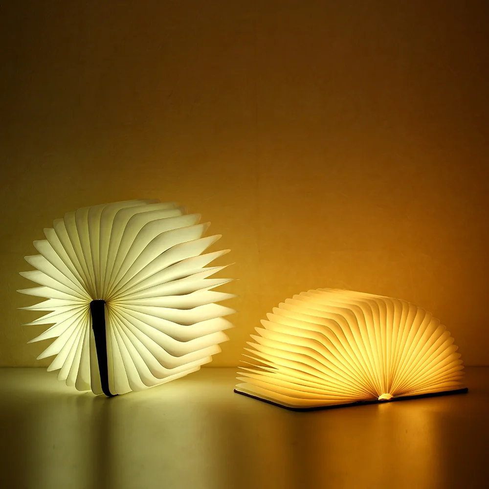 

Foldable Pages Led Book Shape Night Light Portable Book light USB Rechargeable Table Desk Bedside Children LED Night Lamp gift