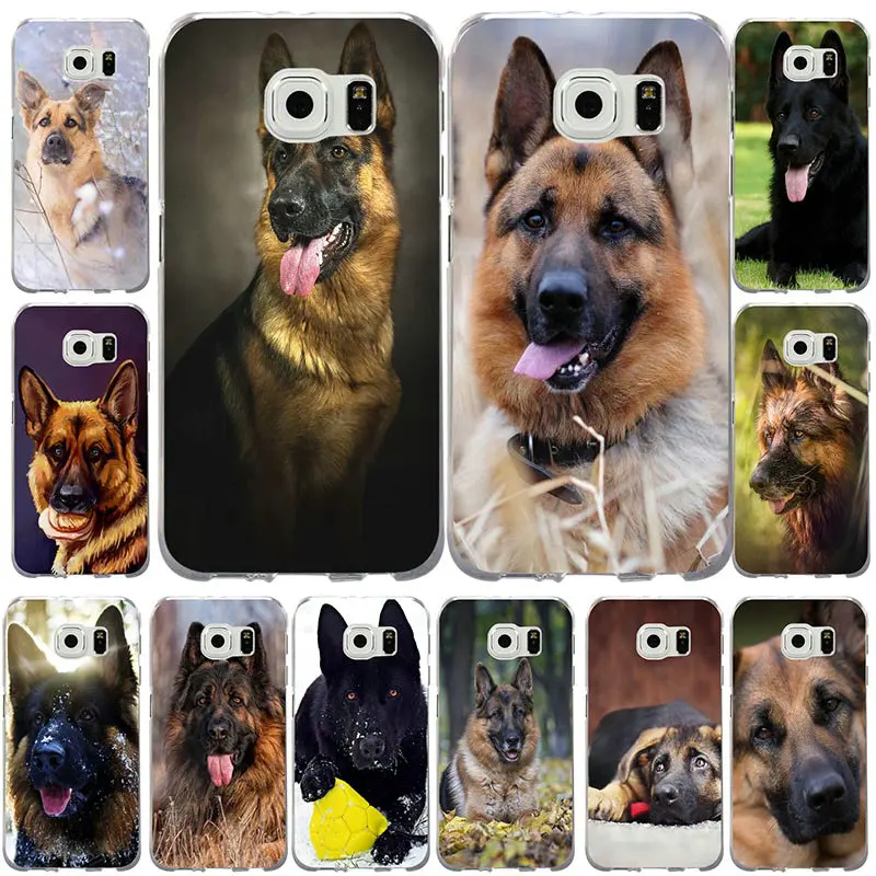 

Hot German Shepherd Rubber Soft TPU Silicone Cell Phone Cases For Samsung Galaxy S3 S4 S5 S6 S7 Edge S8 S8Plus S9 S9Plus Cover