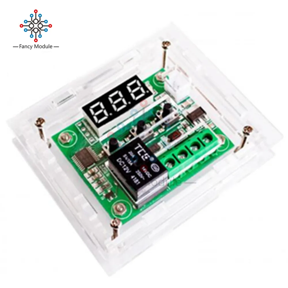 

W1209 DC 12V Blue LED Thermostat Temperature Control Thermometer Thermo Controller Switch Module Waterproof NTC Sensor + case