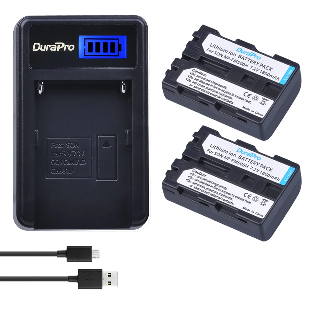 2x replacement battery NP FM500H bateria NP FM500H NP FM500H charger for Sony A200 A200K A200W