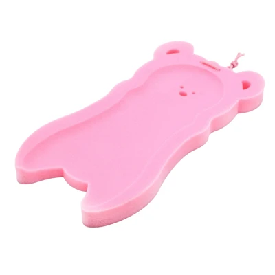 Детское мягкое банное губчатое сиденье, милый Противоскользящий пенопластовый коврик, поддержка тела, безопасность для новорожденных, противоскользящая губчатая пена, коврик для детской ванны - Цвет: Pink